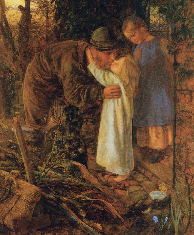 Home from Work ca 1860 art print by Arthur Hughes for $57.95 CAD