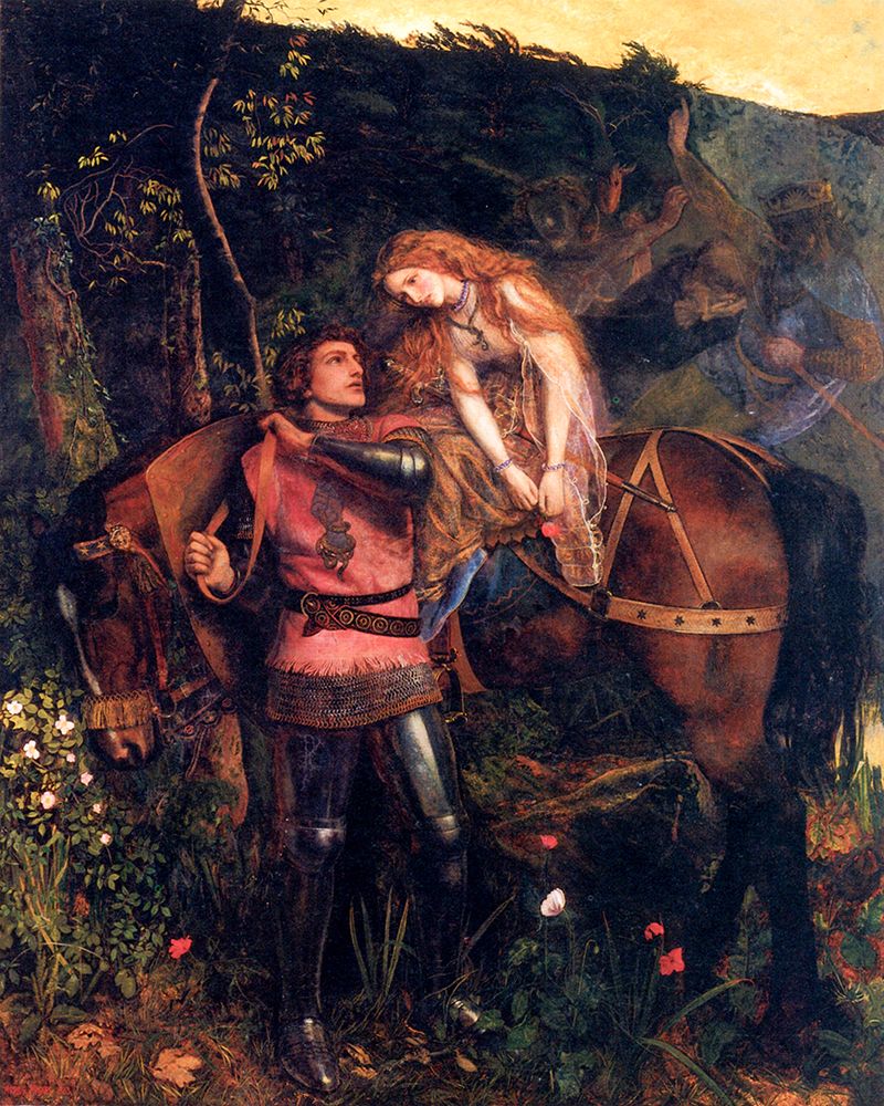 La Belle Dame Sans Merci 1863 art print by Arthur Hughes for $57.95 CAD