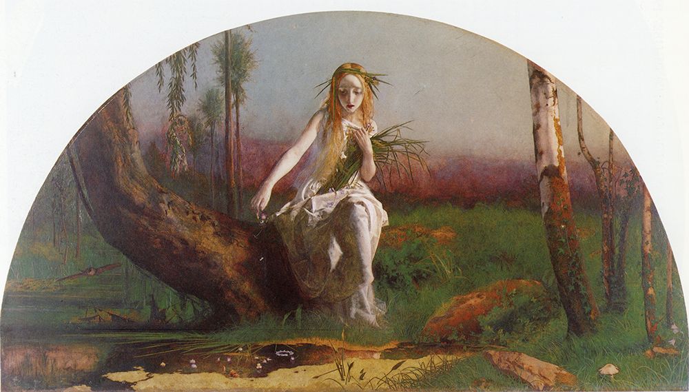 Ophelia 1852 art print by Arthur Hughes for $57.95 CAD