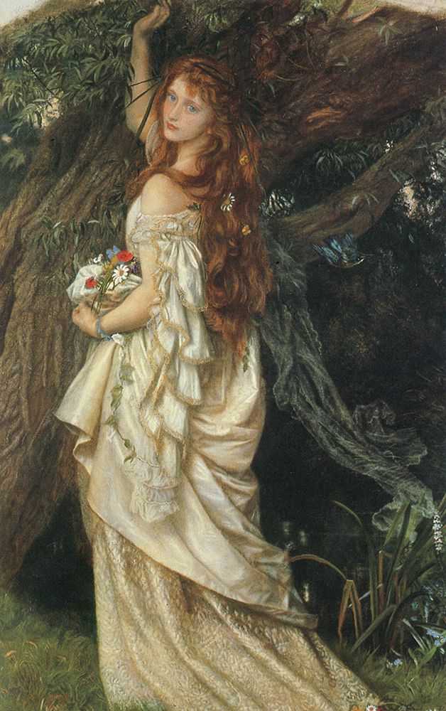 Ophelia 1865 art print by Arthur Hughes for $57.95 CAD