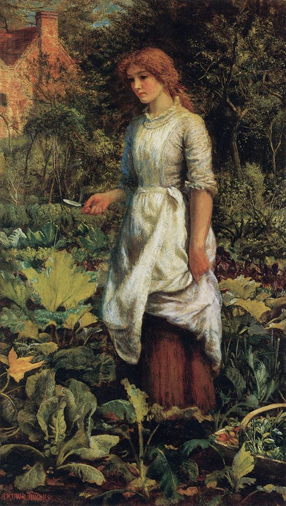 Phyllis ca 1887 art print by Arthur Hughes for $57.95 CAD