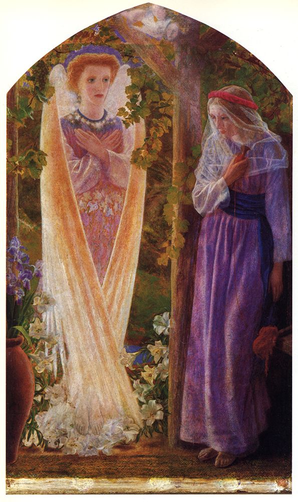 The Annunciation ca 1858 art print by Arthur Hughes for $57.95 CAD