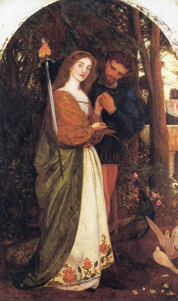 The Guarded Bower 1864 art print by Arthur Hughes for $57.95 CAD