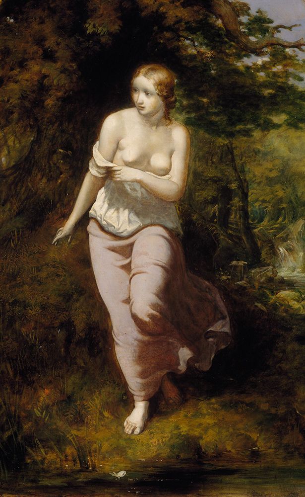Musidora Bathing 1849 art print by Arthur Hughes for $57.95 CAD