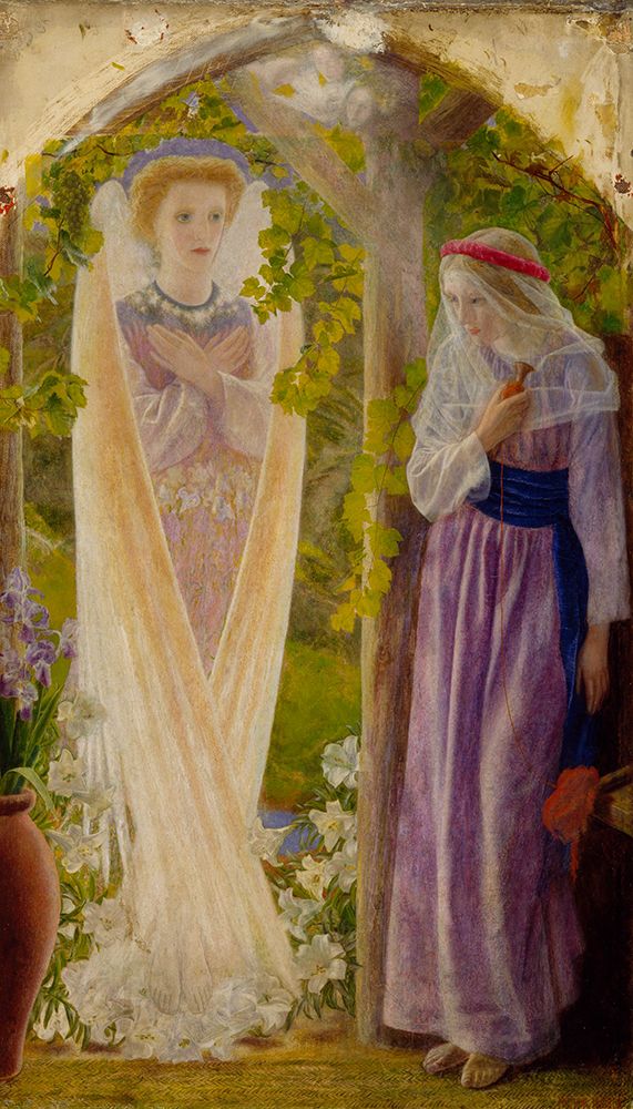 The Annunciation with Frame 1858 art print by Arthur Hughes for $57.95 CAD