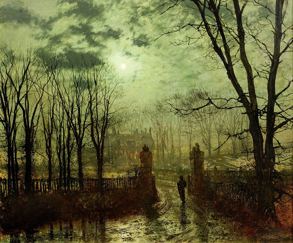 At The Park Gate 1878 art print by John Atkinson Grimshaw for $57.95 CAD