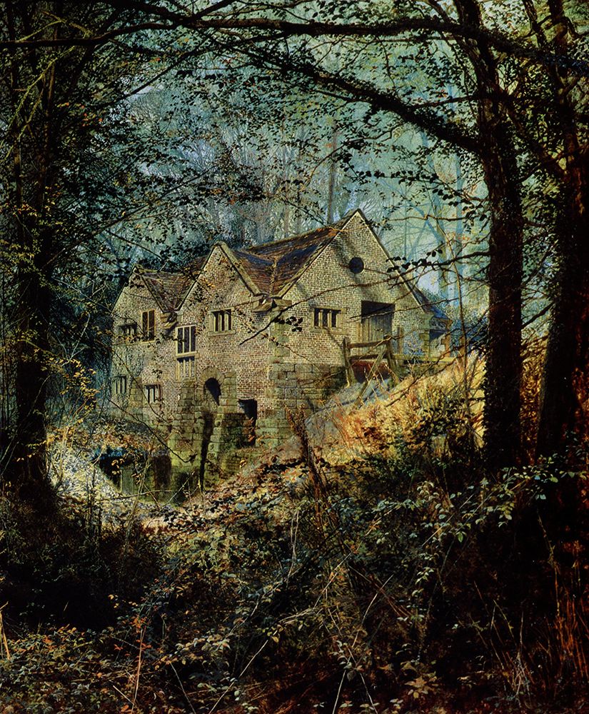 Autumn Glory, The Old Mill detail 1869 art print by John Atkinson Grimshaw for $57.95 CAD