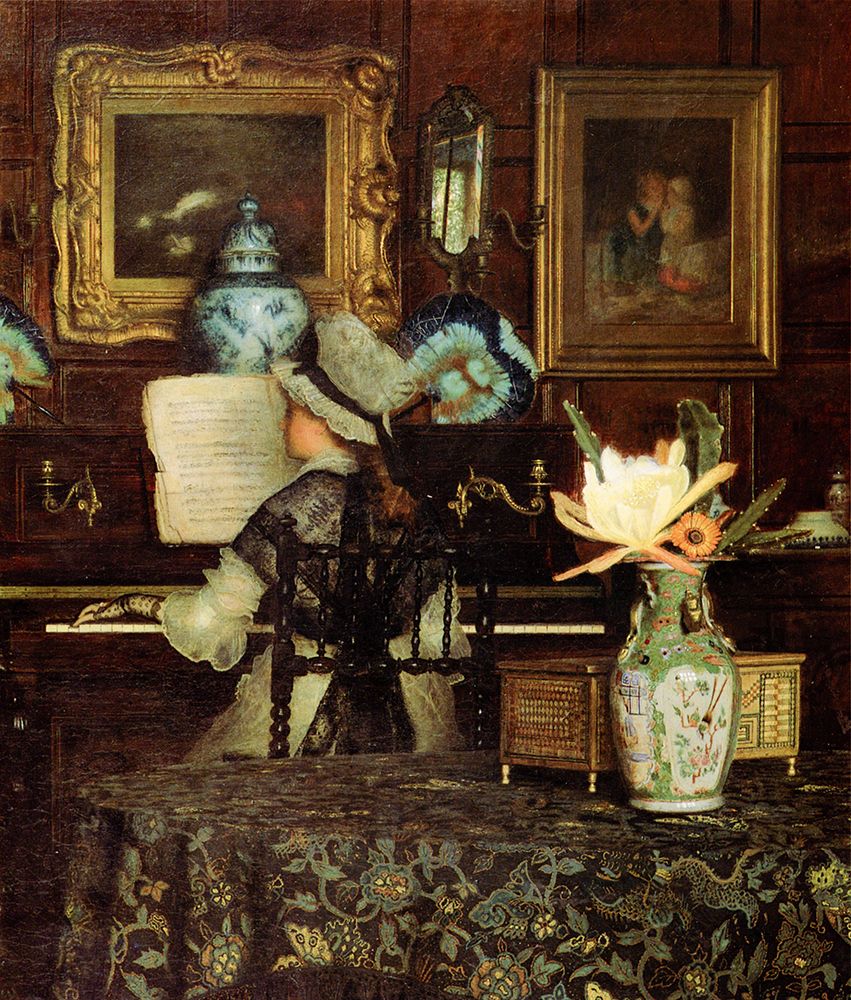 Dulce Domum detail art print by John Atkinson Grimshaw for $57.95 CAD