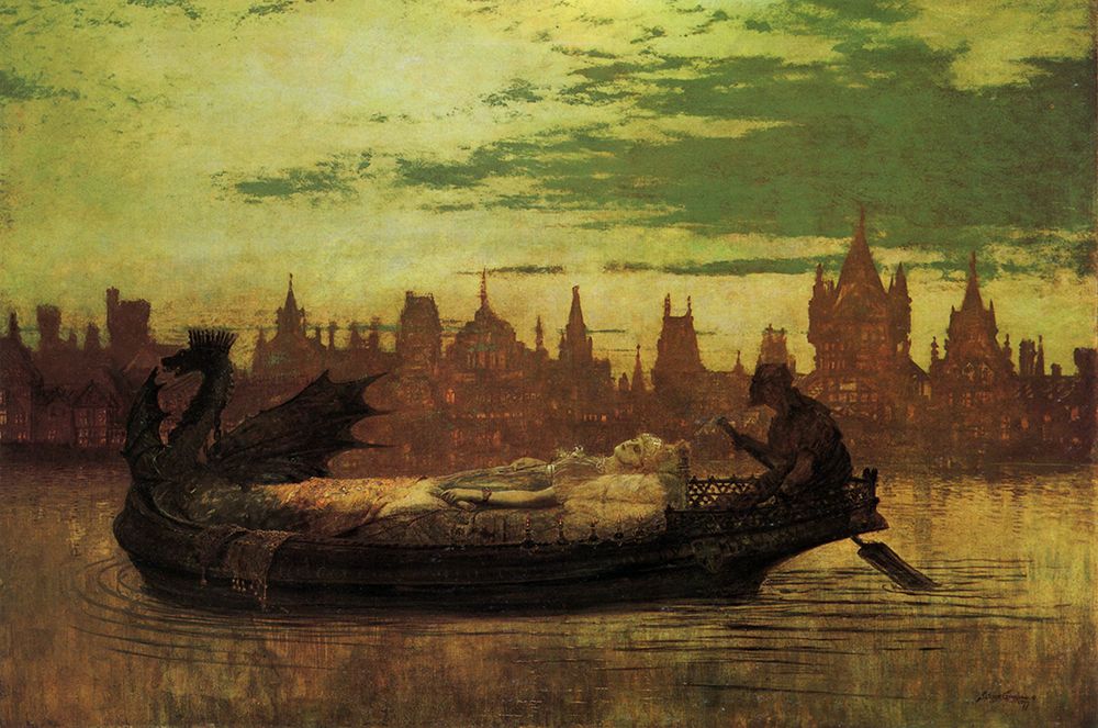 Elaine 1877 art print by John Atkinson Grimshaw for $57.95 CAD