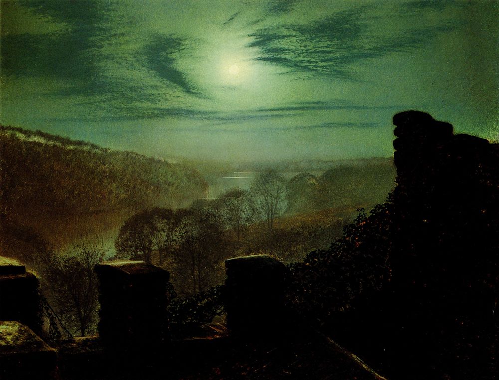 Full Moon behind Cirrus Cloud 1872 art print by John Atkinson Grimshaw for $57.95 CAD