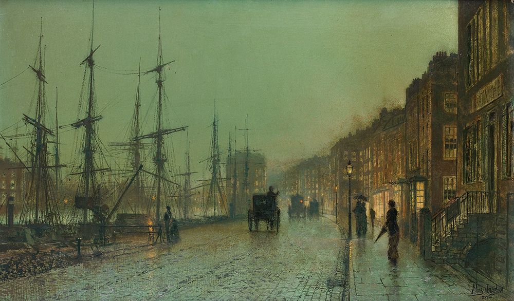 Glasgow Docks 1881 art print by John Atkinson Grimshaw for $57.95 CAD