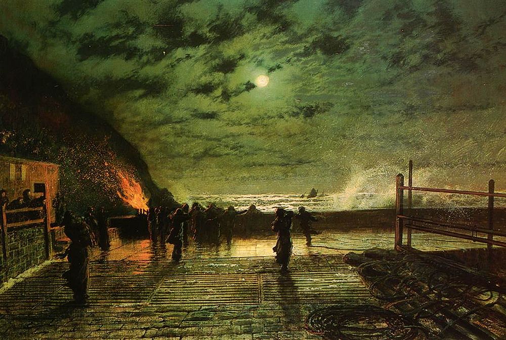 In Peril 1879 art print by John Atkinson Grimshaw for $57.95 CAD