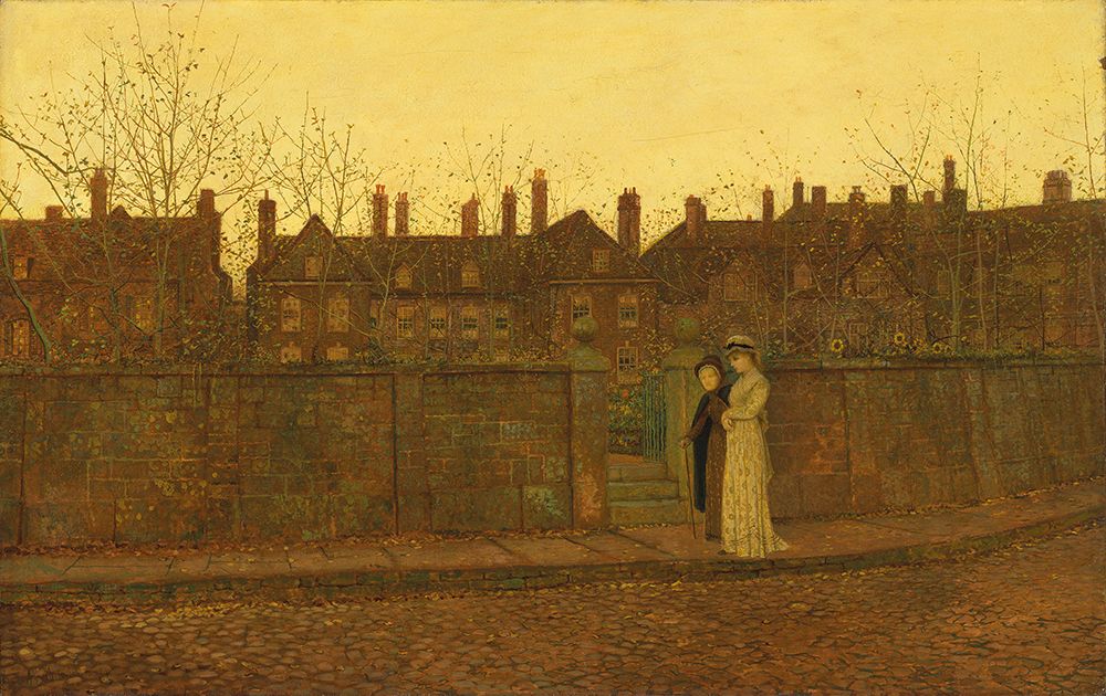 In the Golden Gloaming 1881 art print by John Atkinson Grimshaw for $57.95 CAD