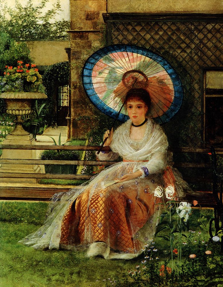 In the Pleasaunce detail 1875 art print by John Atkinson Grimshaw for $57.95 CAD