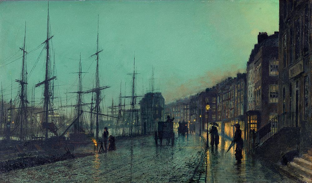 Shipping on the Clyde 1881 art print by John Atkinson Grimshaw for $57.95 CAD