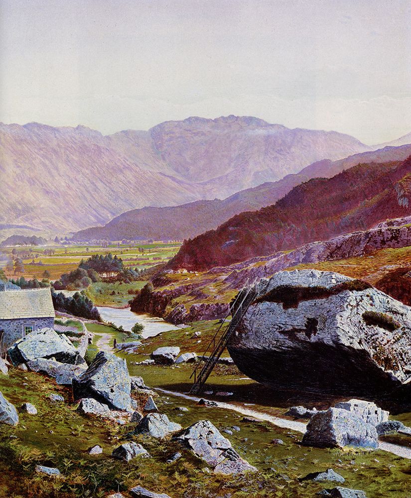 The Bowder Stone, Borrowdale ca 1865 art print by John Atkinson Grimshaw for $57.95 CAD