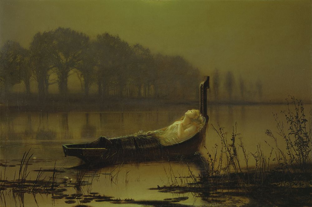The Lady of Shalott 1875 art print by John Atkinson Grimshaw for $57.95 CAD