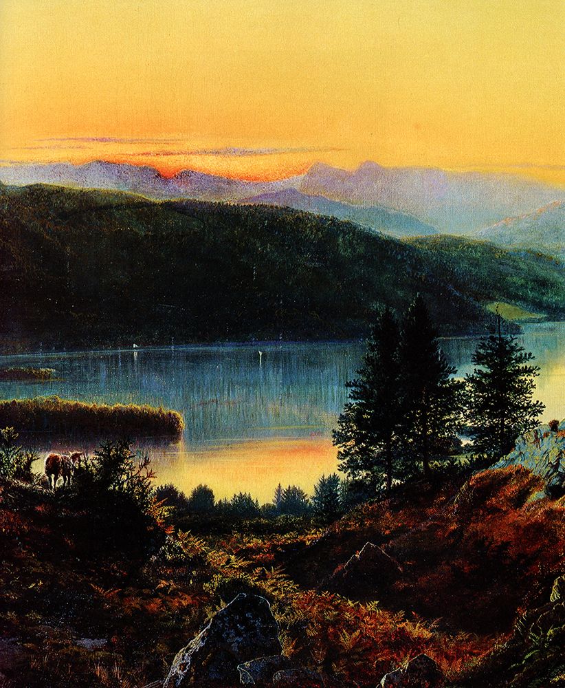 Windermere detail 1863 art print by John Atkinson Grimshaw for $57.95 CAD