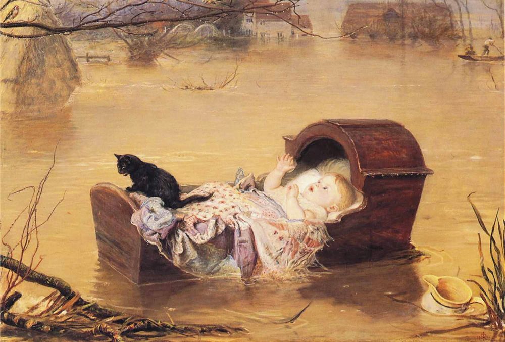 A Flood 1870 art print by John Everett Millais for $57.95 CAD