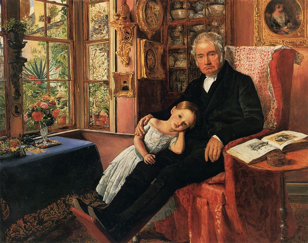 James Wyatt and his Granddaughter 1849 art print by John Everett Millais for $57.95 CAD
