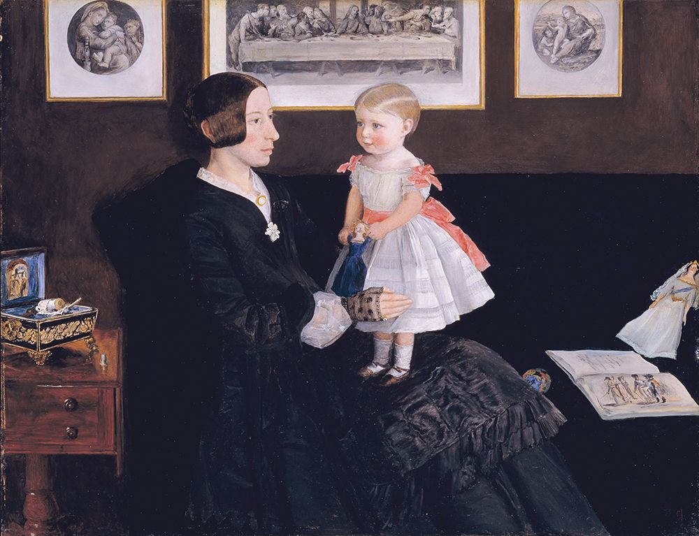 Mrs James Wyatt and daughter Sarah ca 1850 art print by John Everett Millais for $57.95 CAD