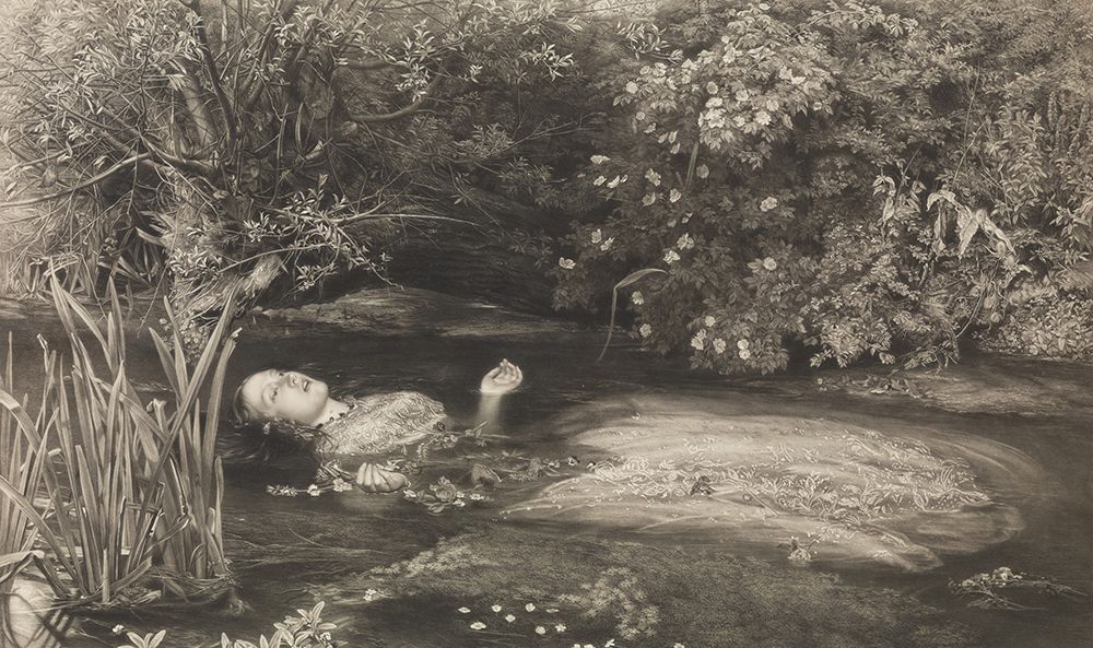 Ophelia Print from Shakespeare, Hamlet, Act 4, Scene 7 art print by John Everett Millais for $57.95 CAD