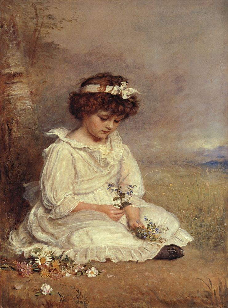 The Little Speedwells Darling Blue 1891 art print by John Everett Millais for $57.95 CAD