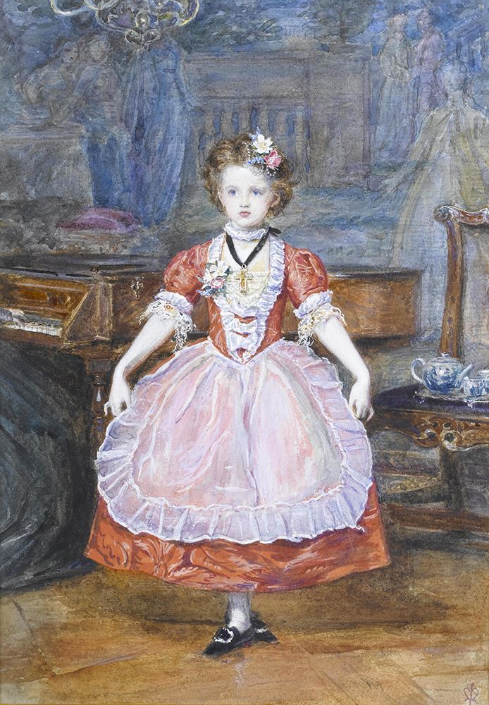 The Minuet Watercolor art print by John Everett Millais for $57.95 CAD