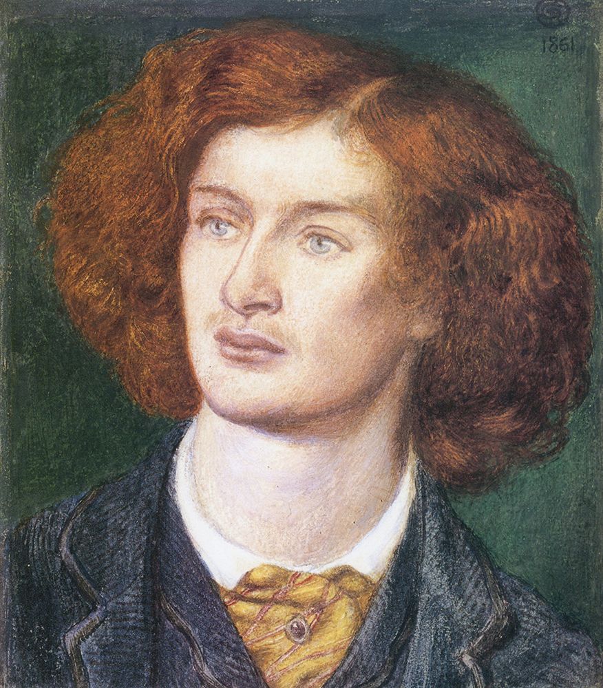 Algernon Charles Swinburne 1861 art print by Dante Gabriel Rossetti for $57.95 CAD
