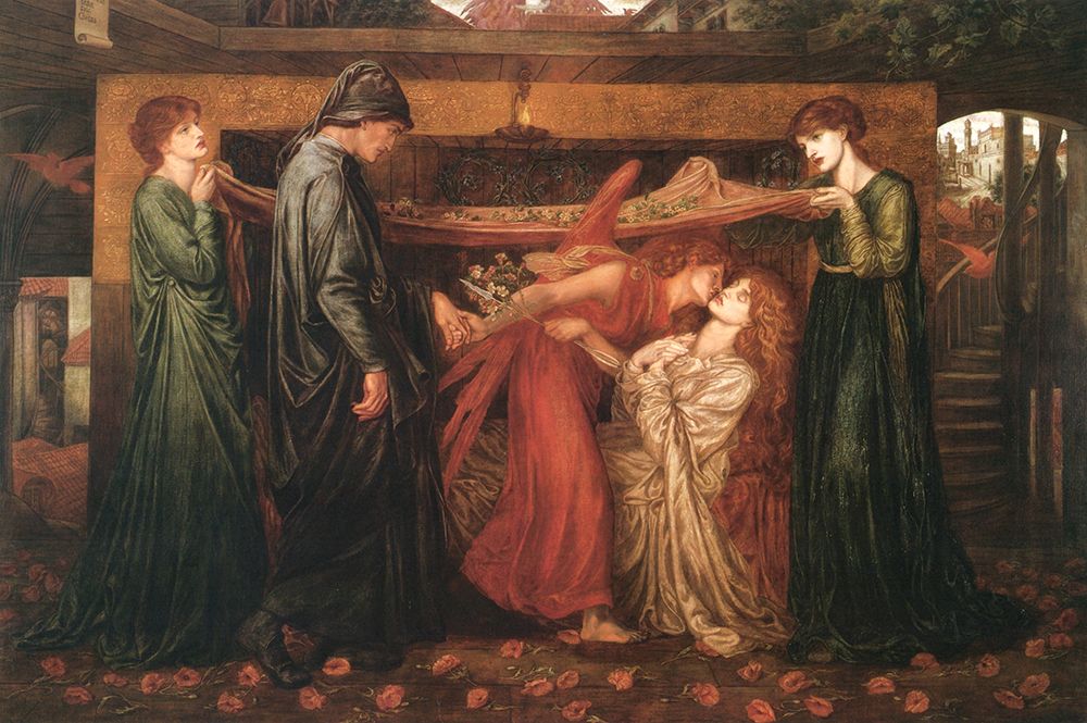 Dantes Dream at the Death of Beatrice 1871 art print by Dante Gabriel Rossetti for $57.95 CAD