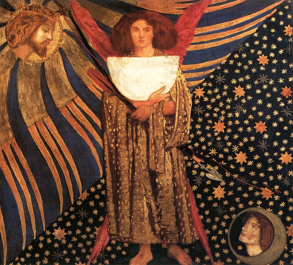 Dantis Amor 1860 art print by Dante Gabriel Rossetti for $57.95 CAD