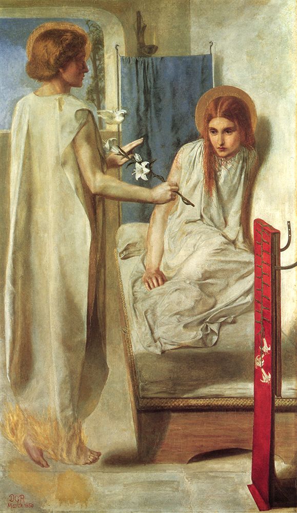 Ecce Ancilla Domini 1850 art print by Dante Gabriel Rossetti for $57.95 CAD