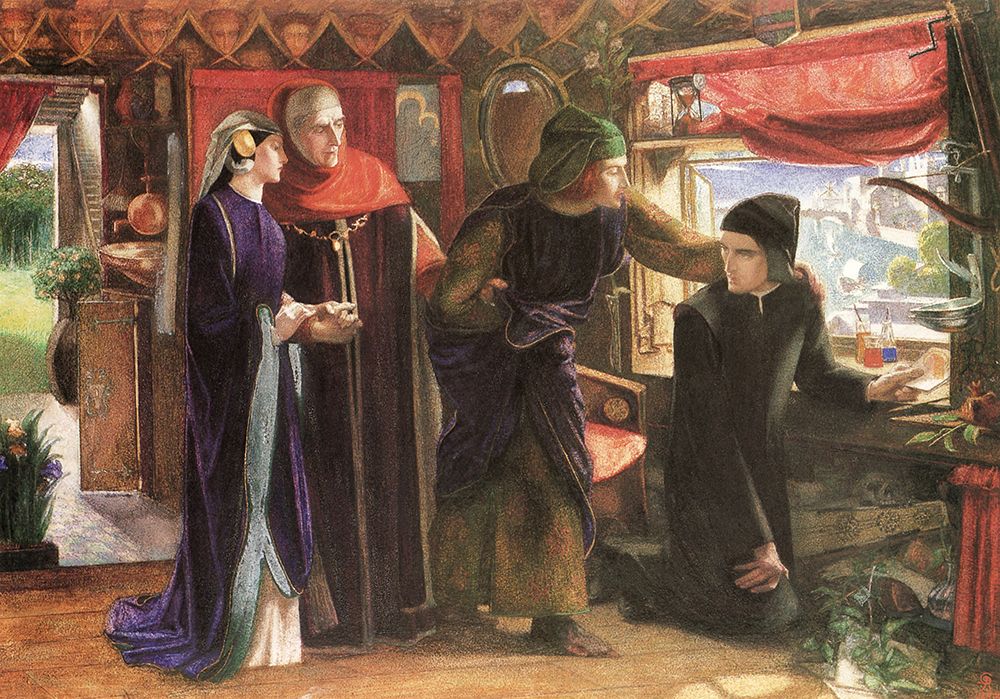 First Anniversary of the Death of Beatrice 1853 art print by Dante Gabriel Rossetti for $57.95 CAD