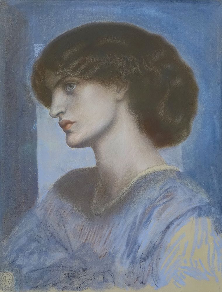 Jane Morris 1874 art print by Dante Gabriel Rossetti for $57.95 CAD