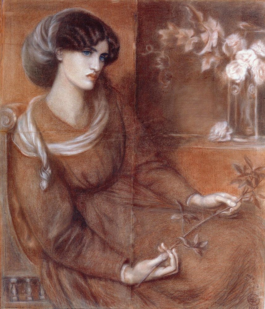Jane Morris, Study for Mariana 1868 art print by Dante Gabriel Rossetti for $57.95 CAD