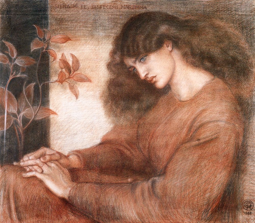 La Pia de Tolomei 1868 art print by Dante Gabriel Rossetti for $57.95 CAD