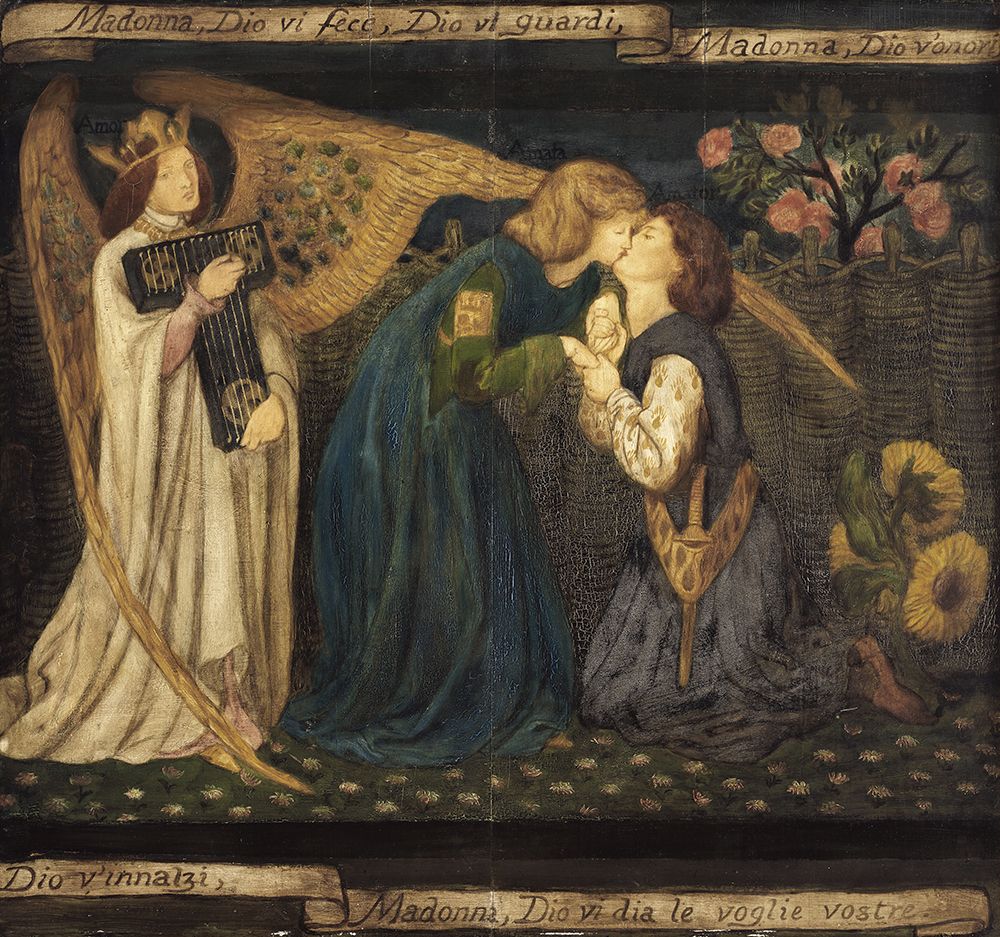 Loves Greeting 1869 art print by Dante Gabriel Rossetti for $57.95 CAD