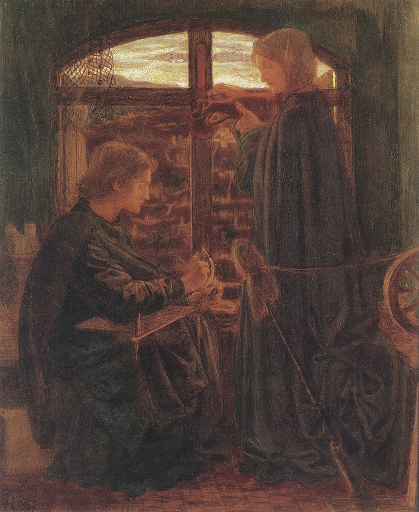 Mary in the House of St. John 1859 art print by Dante Gabriel Rossetti for $57.95 CAD