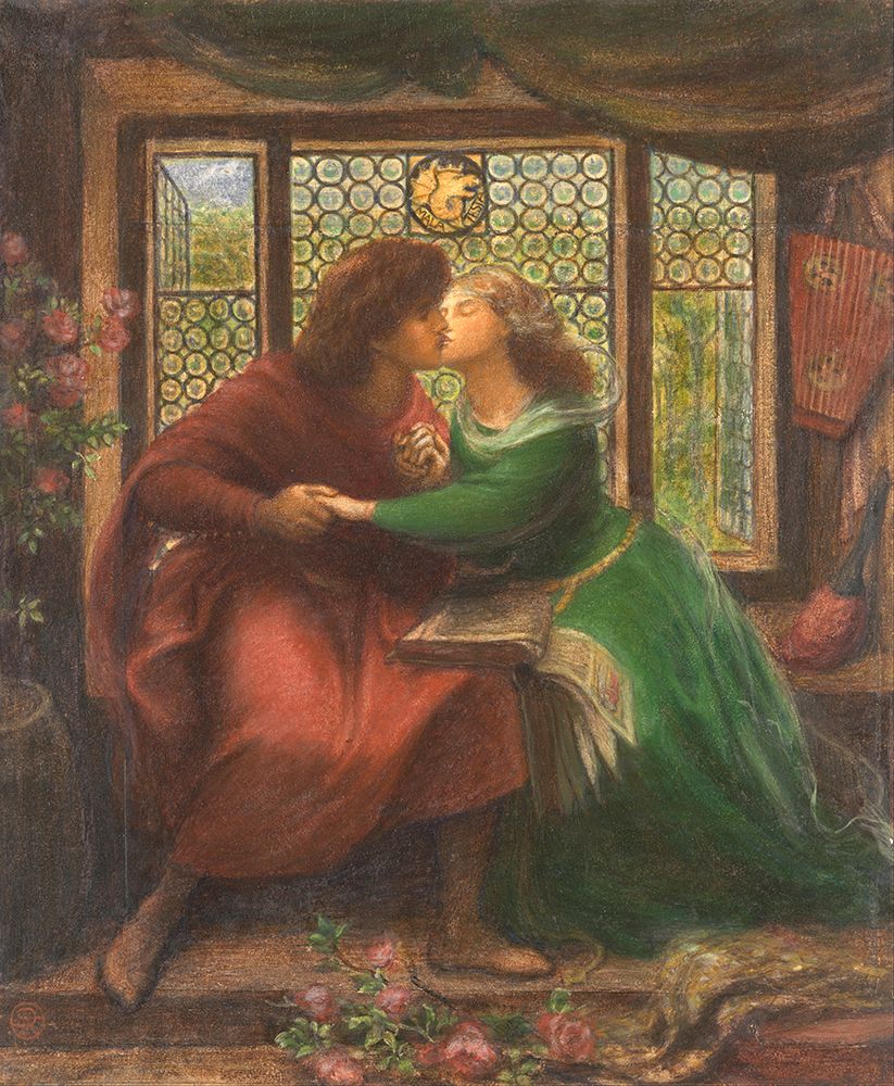 Paolo and Francesca da Rimini 1867 art print by Dante Gabriel Rossetti for $57.95 CAD