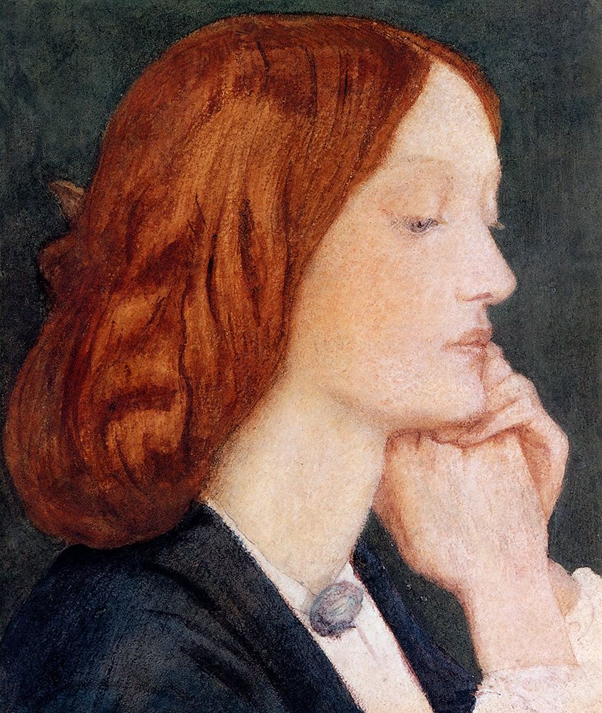 Portrait of Elizabeth Siddal 1854 art print by Dante Gabriel Rossetti for $57.95 CAD
