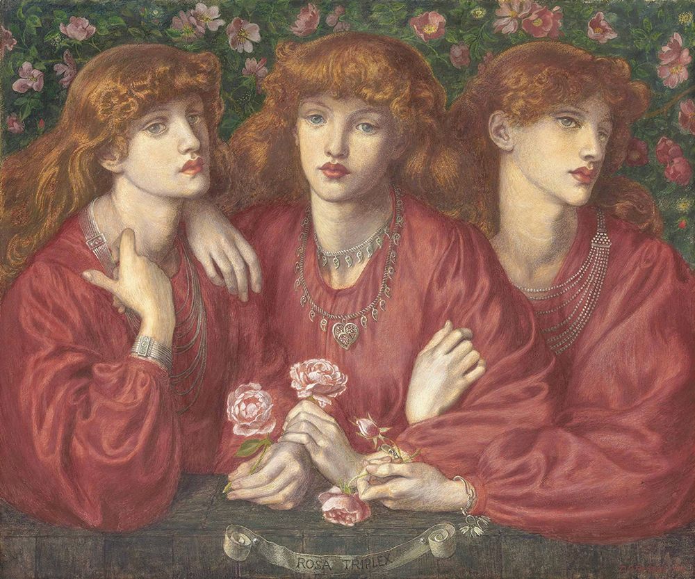 Rosa Triplex 1874 art print by Dante Gabriel Rossetti for $57.95 CAD