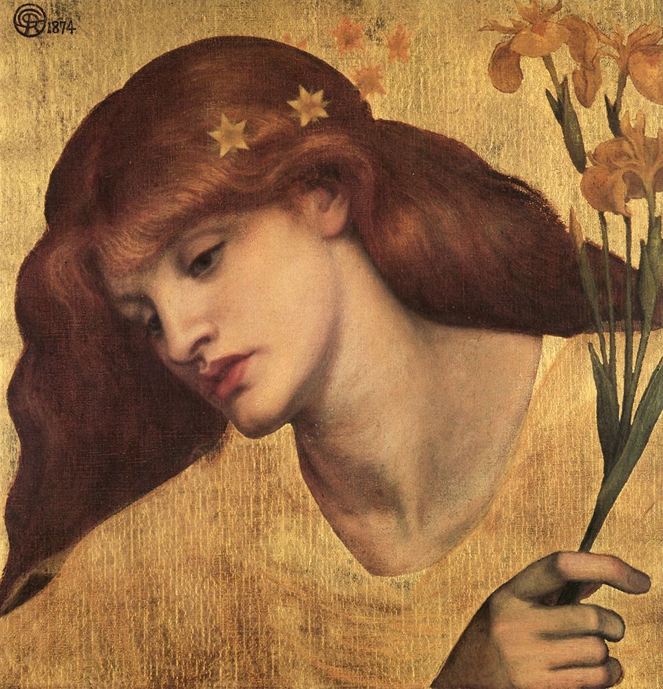 Sancta Lilias 1874 art print by Dante Gabriel Rossetti for $57.95 CAD
