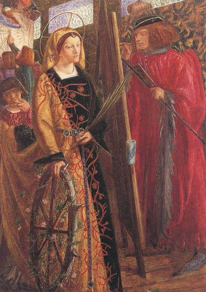 St Catherine 1857 art print by Dante Gabriel Rossetti for $57.95 CAD