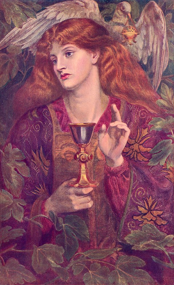 The Damsel of the Sangrael 1857 art print by Dante Gabriel Rossetti for $57.95 CAD