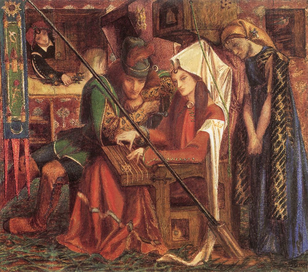 The Tune of Seven Towers 1857 art print by Dante Gabriel Rossetti for $57.95 CAD