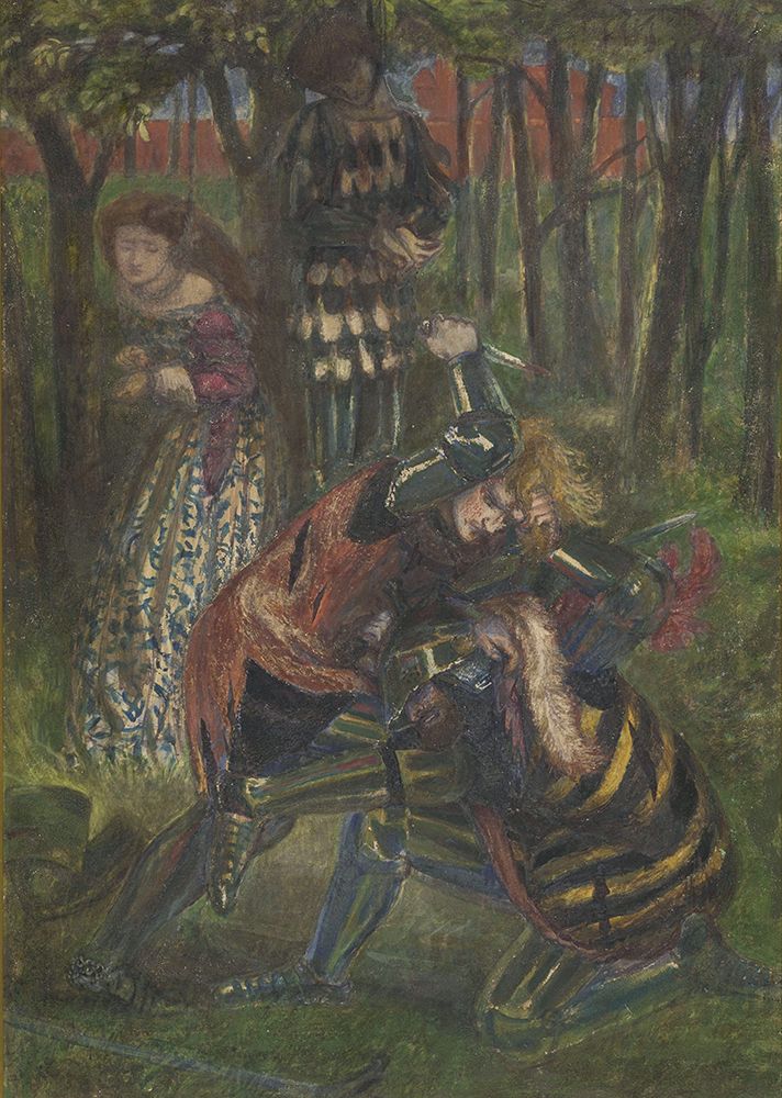 The Death of Breuse Sans Pitie 1857 art print by Dante Gabriel Rossetti for $57.95 CAD