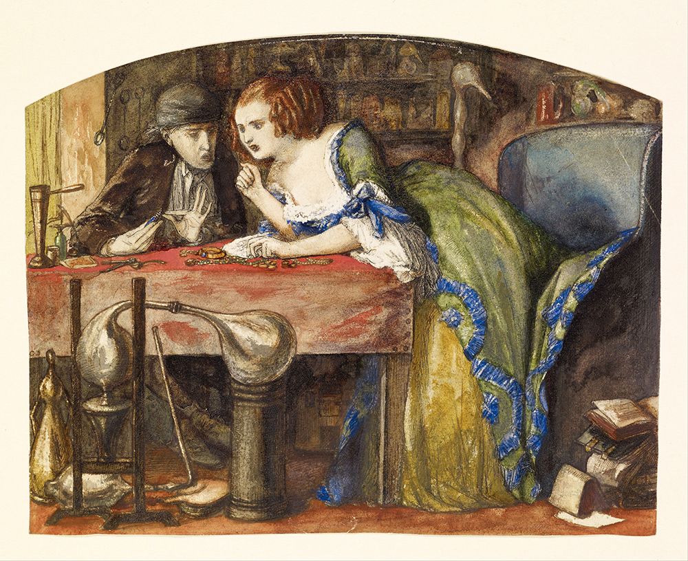 The Laboratory 1849 art print by Dante Gabriel Rossetti for $57.95 CAD