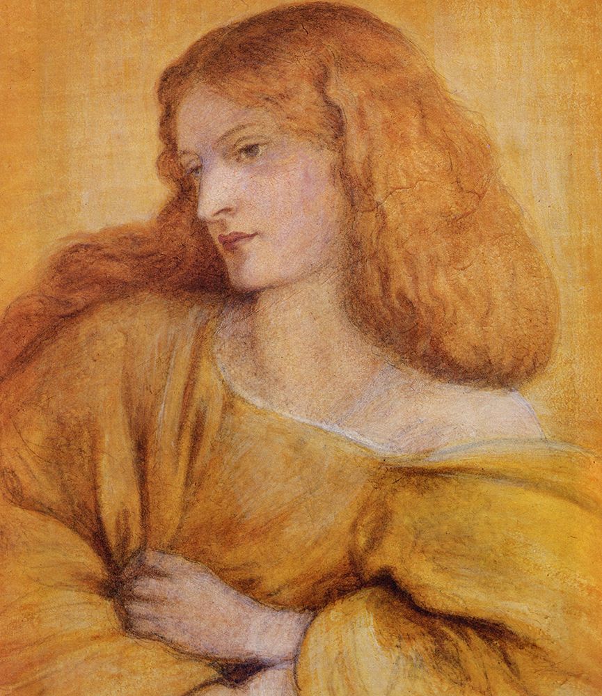 Woman in Yellow, Annie Miller 1863 art print by Dante Gabriel Rossetti for $57.95 CAD