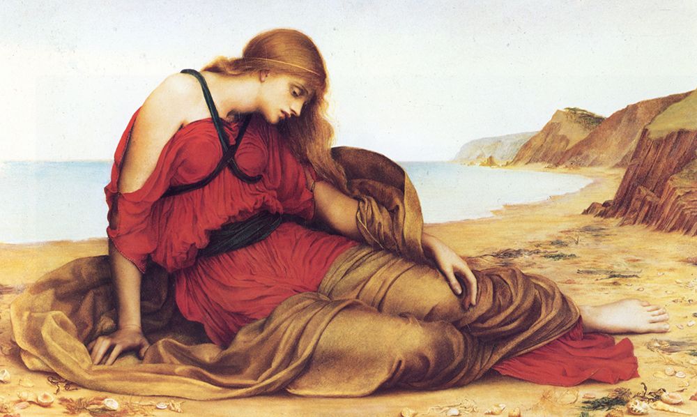 Ariadne in Naxos 1877 art print by Evelyn De Morgan for $57.95 CAD