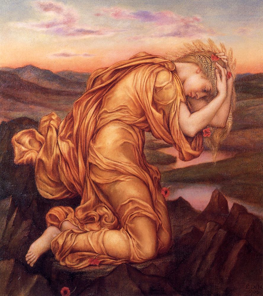 Demeter mourning for Persephone 1906 art print by Evelyn De Morgan for $57.95 CAD